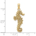 thumbnail image 4 of 14K Yellow Gold 3D Seahorse Pendant (30 X 11) Made In United States k2983, 4 of 6
