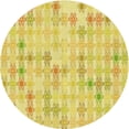 thumbnail image 1 of Ahgly Company Machine Washable Indoor Round Transitional Orange Gold Area Rugs, 3' Round, 1 of 7