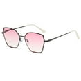 thumbnail image 5 of Fashion Gradient Pink Reading Glasses 1.00 for Women, Metal Oversized PROGRESSIVE Presbyopic Glasses, Sunglasses Black Readers +1.00, 5 of 5