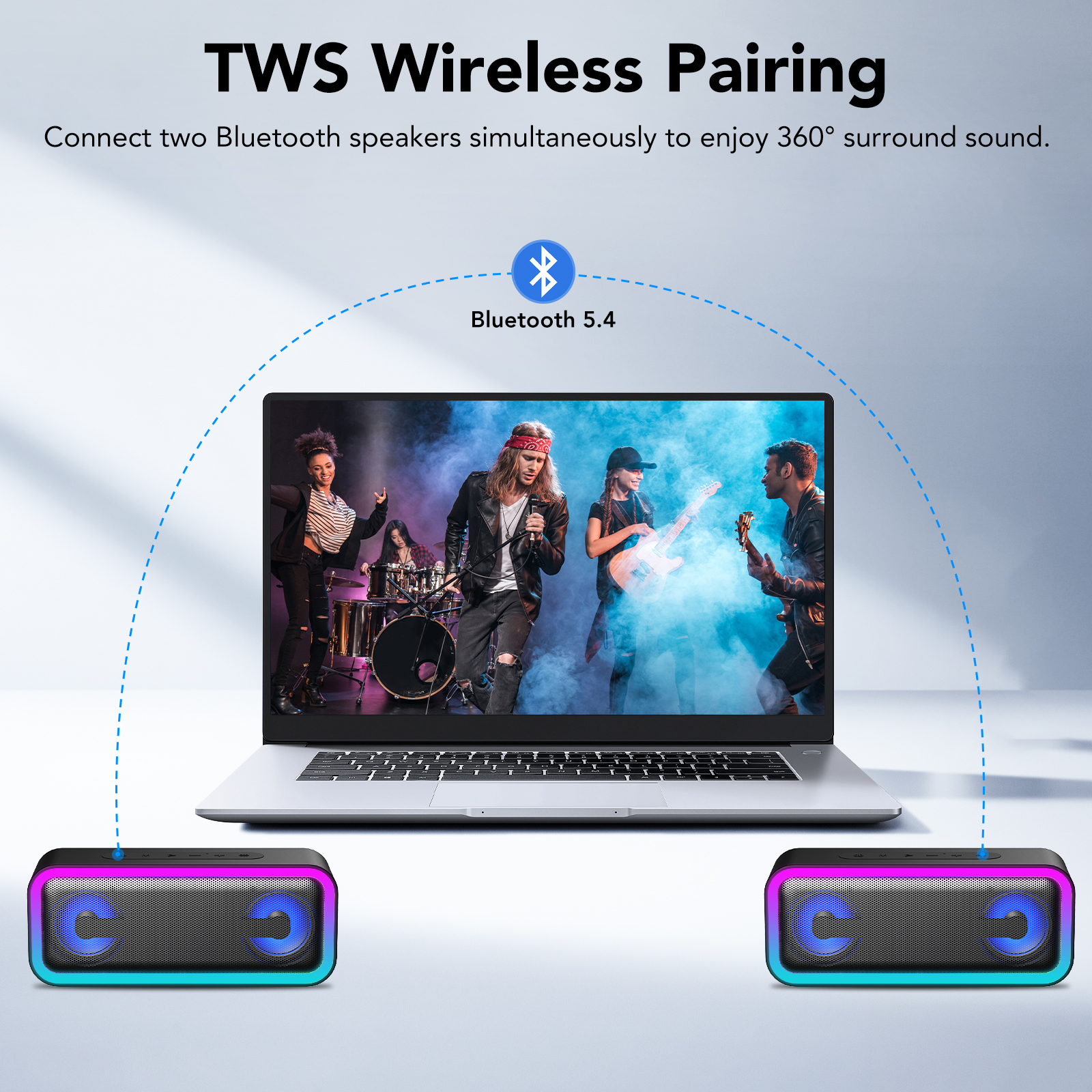 IKT 40W Waterproof Portable Bluetooth Speaker with LED Lights photo 8