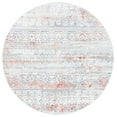 thumbnail image 2 of SAFAVIEH Amelia Scott Geometric Area Rug, Gray/Rust, 6'7" x 6'7" Round, 2 of 10