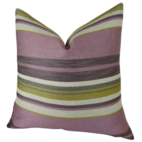 Plutus Berry Crush Handmade Throw Pillow, (Double sided 12" x 20")