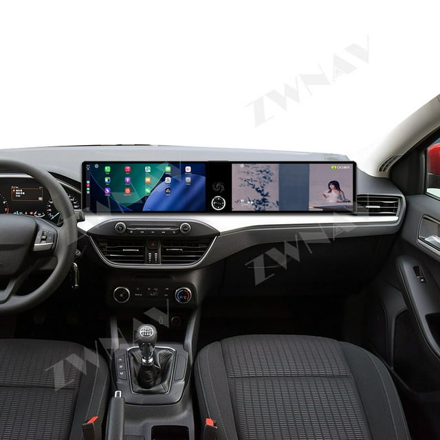 ZWNAV Dual 12.3 inch for Ford Focus 2019-2022 GPS Navigation Android 13 Car Radio CarPlay Multimedia Player Head Stereo Unit HD Screen
