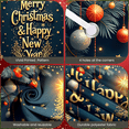 thumbnail image 2 of Festive Design Christmas Banner Holiday Decoration Reindeer Image New Year Celebration Happy Holidays for Indoor Decoration Party Celebration Family Gathering, 2 of 9