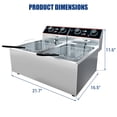 thumbnail image 2 of Commercial Deep Fryer with Basket, Stainless Steel Detachable Countertop Electric Oil Fryer with Temperature Control and Independent Switch, 2 of 6