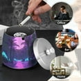 thumbnail image 4 of Yayeee Ashtray with Lid for Cigarette Smokeless Stainless Steel Home Ash Holder, Pink Neon Road, 4 of 7