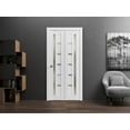 thumbnail image 3 of Sliding Closet Bi-fold Doors | Quadro 4088 White Silk with Frosted Glass, 3 of 5