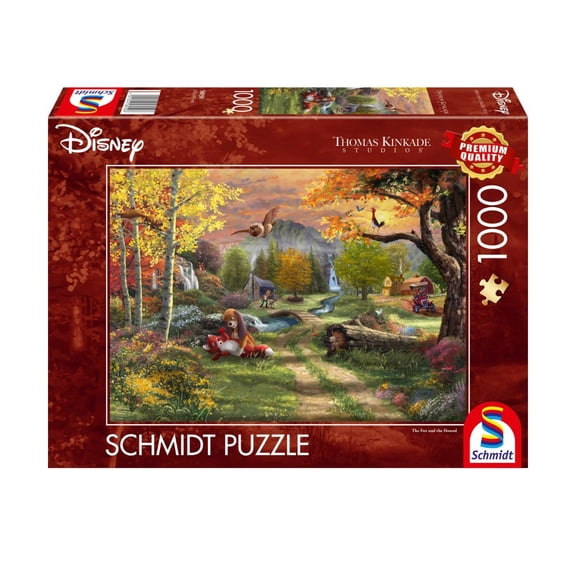 Thomas Kinkade Studios: Disney Dreams Collection - The Fox and the Hound, Cap and Caper, 1000-piece puzzle