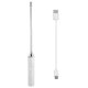thumbnail image 1 of Daboolka Encendedor de pulso para barbacoa recargable por USB, encendedor eléctrico, tubo medio flexible para exteriores (plata mate), 1 of 8