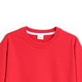 thumbnail image 5 of Ulanda Girls Crewneck Sweatshirt Long Sleeve Pullover Tops Drop Shoulder Sweatshirts Side Split for 5-14 Years (Red, 5-6 Years), 5 of 5
