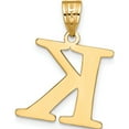 thumbnail image 3 of 14K Yellow Gold Polished Etched Letter K Initial Pendant - Jbsp, 3 of 5