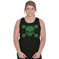 thumbnail image 4 of Saint Patrick's Day Shamrock Skull Tank Top T Shirts Men Women Brisco Brands S, 4 of 5