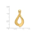 thumbnail image 4 of 14k Yellow Gold Twisted Teardrop Pendant for Women, Minimalist Abstract Slide Charm with Modern Fluid Design, Elegant Fine Jewelry Necklace Accessory, 4 of 6