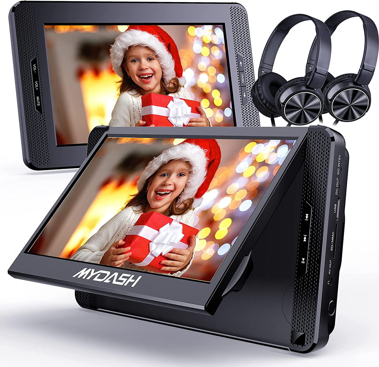Portable DVD Players for Car, 10.1'' Dual Screen DVD Player with 2