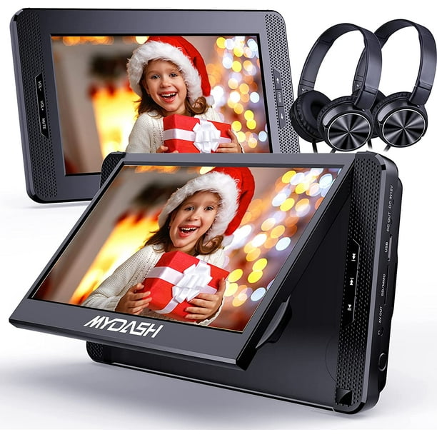 Portable DVD Players for Car, 10.1'' Dual Screen DVD Player with 2