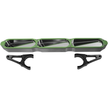 Billet Side Mirrors - ModQuad MIR-BEZ-GR Bezel Billet 3-Panel Mirror - Green
