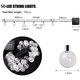 thumbnail image 2 of Luces solares de cadena, 50 luces decorativas de bola de cristal para exteriores LED de 23 pies para jardín, patio, Navidad MFZFUKR CPB-US-DYP915-3, 2 of 5