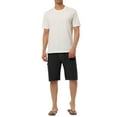 thumbnail image 2 of INSPIRE CHIC Men's Casual Holiday Solid Color Elastic Waistband Beach Board Shorts Black 30, 2 of 6