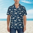 thumbnail image 2 of Logiee Sea octopus Print Mens Hawaiian Shirts,Loose-Fit Short Sleeve Button Down Tropical Aloha Beach Shirt,Summer Vacation Wedding Tops,Medium, 2 of 7