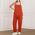 thumbnail image 2 of HBFAGFB Combinaison Femme Mode Décontractée Salopette Ample Pantalon Léger Rouge Taille TG, 2 of 4