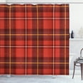 thumbnail image 1 of Ambesonne Plaid Shower Curtain, European Cultural Pattern, 69"Wx84"L, Multicolor, 1 of 3