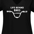 thumbnail image 4 of Inktastic Life Behind Bars BMX Women's Plus Size V-Neck T-Shirt, 4 of 5