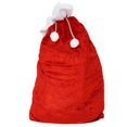 thumbnail image 2 of Terciopelo suave de buena calidad del saco de Papá Noel del día de fiesta con los sacos grandes de la Navidad del terciopelo del monograma de Pom Pom, 2 of 4