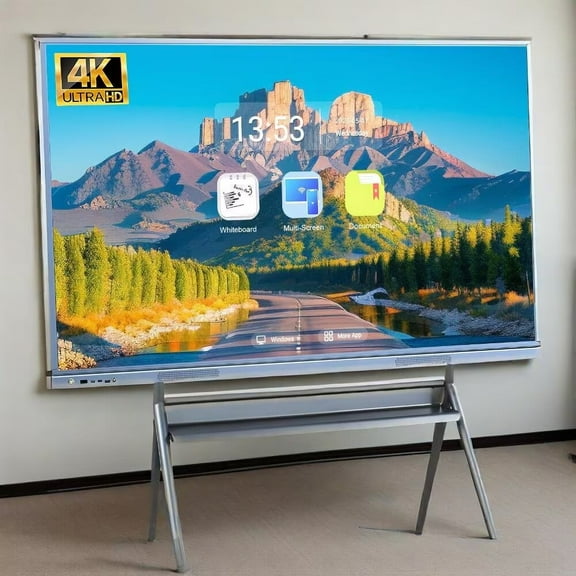 JYXCN Smart Board, 55 Inch All-in-One Touch Screen Interactive Whiteboard with Dual System Digital Electronic Whiteboard for Classroom & Office​