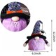 thumbnail image 2 of Adornos navideños de Halloween hechos a mano sueco Santainavian Santa elfo gnomos dientes de vampiro muñecos de peluche mesa decoración del hogar GNOME decoraciones navideñas con luz LED 1 pieza (púrpura) ER, 2 of 5