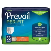 Prevail Per-Fit Incontinence Protective Underwear, Extra Absorbency, X-Large,14 Count (Pack of 4)