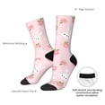 thumbnail image 4 of Cauagu Rabbit And Peach Print Crew Socks for Women and Men,Adult Athletic Running Socks 1-Pair Sports Socks Work Gear Socks with Moisture Wicking, 4 of 6