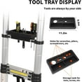 thumbnail image 6 of 18.5FT Telescoping Ladder with Tool Tray, Extension Ladder Aluminum Folding Ladder Collapsible Ladder, Telescopic Ladders Foldable Extendable Ladder for Home Homeuse RV Attic Roof, 6 of 6