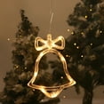 thumbnail image 3 of Christmas Bell Window Light, Christmas Bell with Bow Lights LED Santa Hanging Christmas Lights Christmas Lighted with Suction Cup Battery Operated Christmas Light for Xmas Tree Party Decor, 3 of 6
