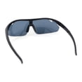 thumbnail image 4 of Mens Baseball Half Rim Wrap Around Oversized Shield Sport Sunglasses Matte Black - Black, 4 of 4