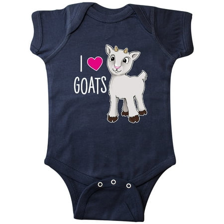 

Inktastic I Love Goats- cute goat Gift Baby Boy or Baby Girl Bodysuit
