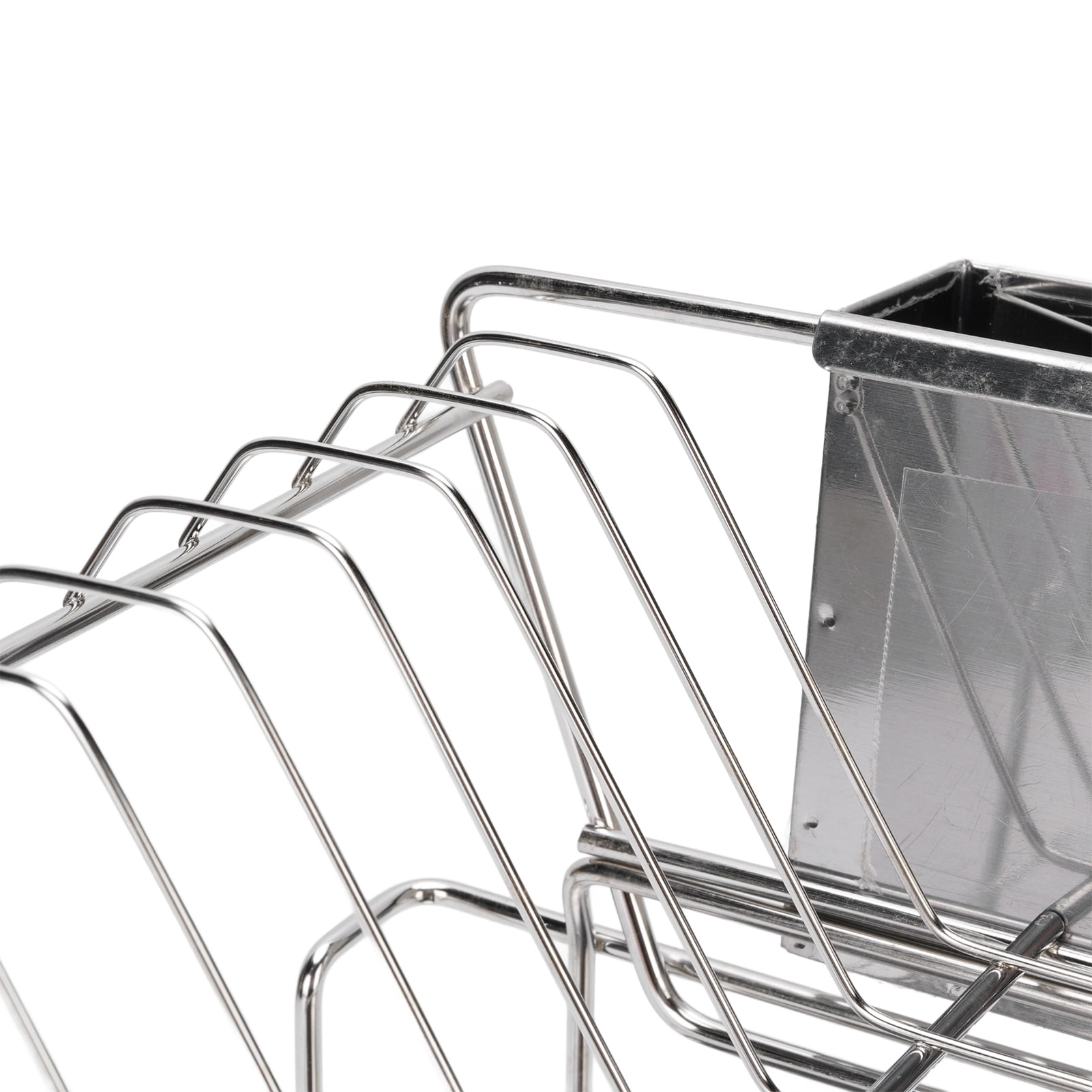 BOKYAN Dish Drying Rack Space Saving 2 Tier Dish Rack for Kitchen Counter Stainless Steel Dish Drainer with Cutlery Holder, 18.1 inches
