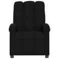 thumbnail image 4 of vidaXL Massage Recliner Chair, Adjustable Backrest/ Footrest, Black Fabric Reclining Sofa, 4 of 5