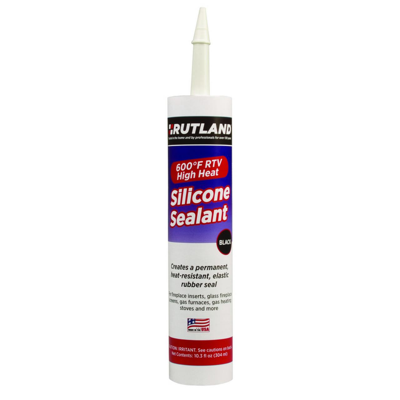Rutland High Heat Silicone Sealant 600 Deg. F Black Cartridge 10.3 Oz