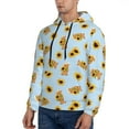 thumbnail image 2 of Hoodies for Men - bear sunflower checkered blue Long Sleeve Comfrt Men'S Fashion Hoodies & Sweatshirts, Sweatshirts for Men Hoodies Pullover Clothing Clothes with Pouch, 2 of 7