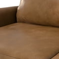thumbnail image 3 of Livingston 90 inch Wide Mid-Century Modern Sofa in Caramel Brown Top Grain Genuine Leather, 3 of 11