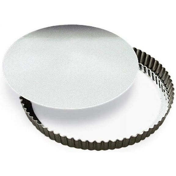 SCI Scandicrafts 11-inch Fluted Tart/Quiche Pan with Removable Bottom, Tinplate