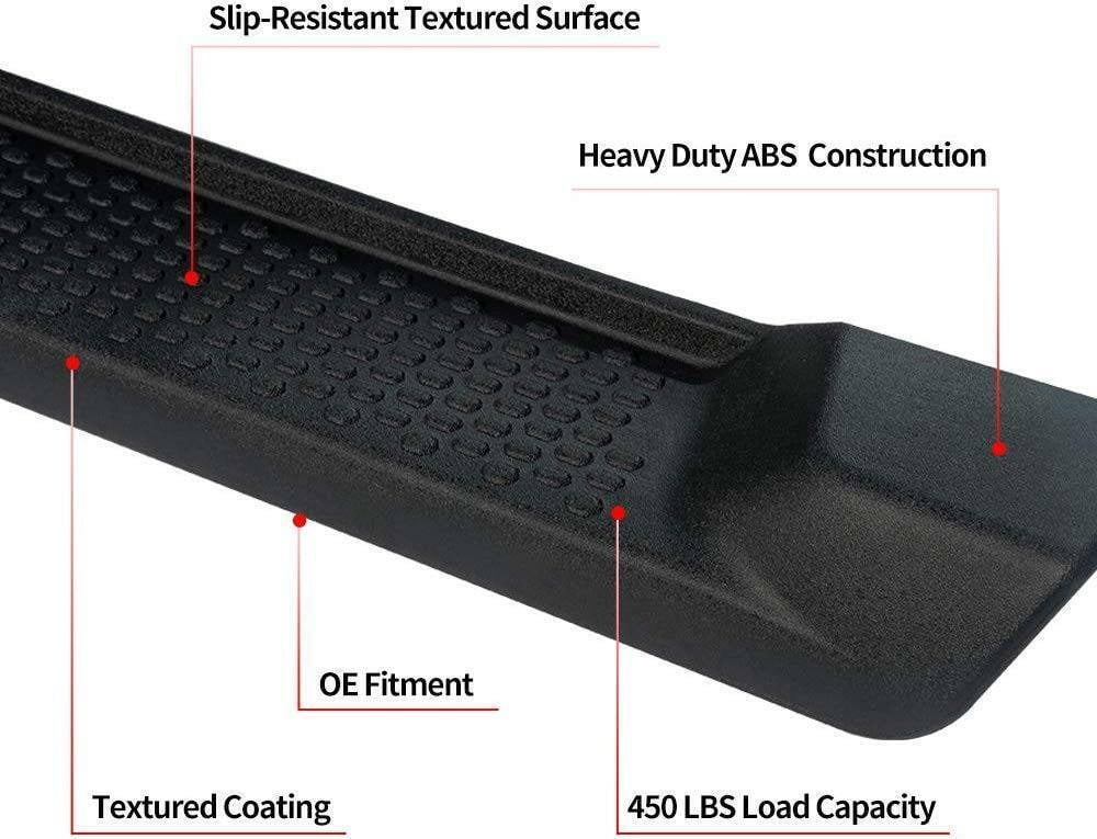 RVNI Running Boards for 2018-2025 Jeep Wrangler JL 4-Door Black 6 inch Side Step Nerf Bars (Excl JK Model)