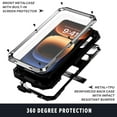 thumbnail image 5 of ELEHOLD for iPhone 16 Pro Max Case,Outdoor Sports Military Heavy Duty Full Body Cover with Built in Tempered Glass Screen Protector Hidden Kickstand Shockproof Case for iPhone 16 Pro Max,Silver, 5 of 9