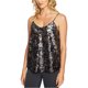 thumbnail image 1 of 1.STATE Camiseta sin mangas con lentejuelas para mujer, metálica, extragrande 1.STATE Cami, 1 of 1