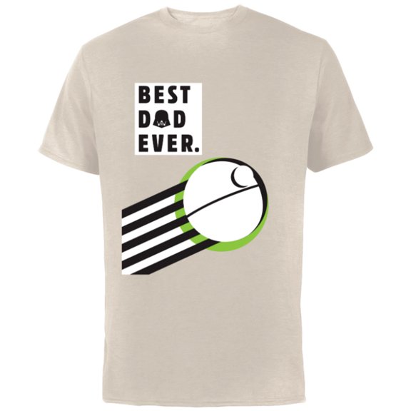 Star Wars Darth Vader Death Star Best Dad Ever - Short Sleeve Cotton T-Shirt for Adults - Customized-Natural