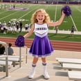 thumbnail image 4 of Pigmiss Girls Cheerleader Costume Kids Cheerleading Outfit Dress for Halloween Party Birthday Gift Stage Performance Sports Events, 4 of 8