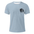 thumbnail image 3 of Camisetas de Manga Larga de los Hombres de Algodón Impresión Cuello Redondo Blusas de Moda Casual, Poliéster Spandex, 3 of 7