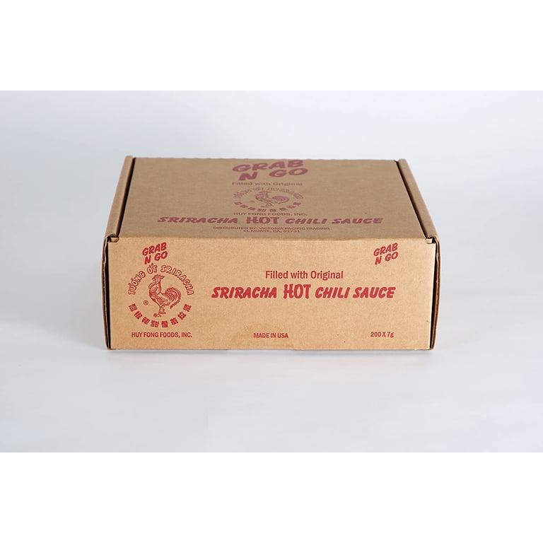 Grab N Go Huy Fong Sriracha Hot Chili Sauce Packets (200 Pack