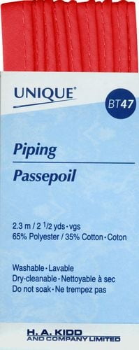 Passepoil UNIQUE avec cordon, 3,2 mm × 2,3 m (cordon de 1/8 po) 3 mm x 2,3 m