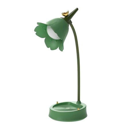 

Bright Night Light Flower LED Desk Lamp Student Bedroom Lighting Contact Reading USB Flower Lampshade Table Light